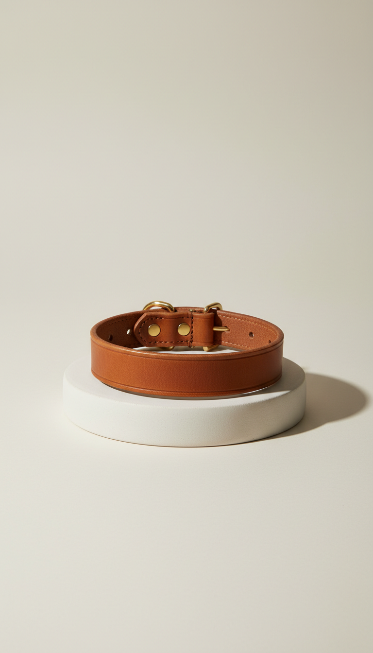 Full-Grain Leather Dog Collar
