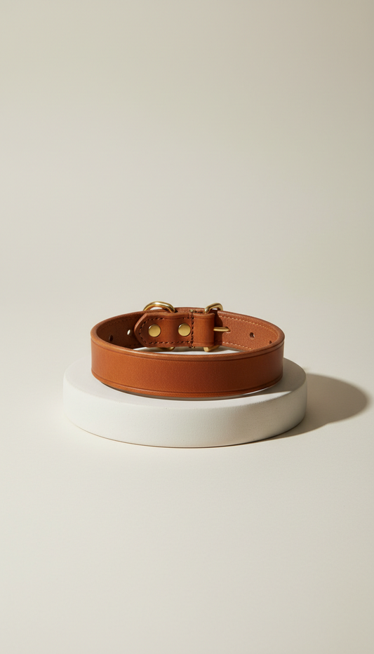 Full-Grain Leather Dog Collar